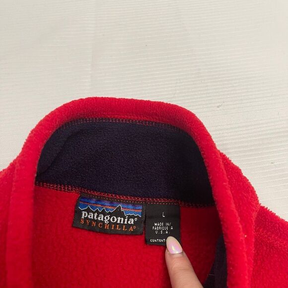 Vintage Patagonia Synchilla Vest Men’s Large Full Zip Rare Made In USA 1998 - Picture 3 of 6